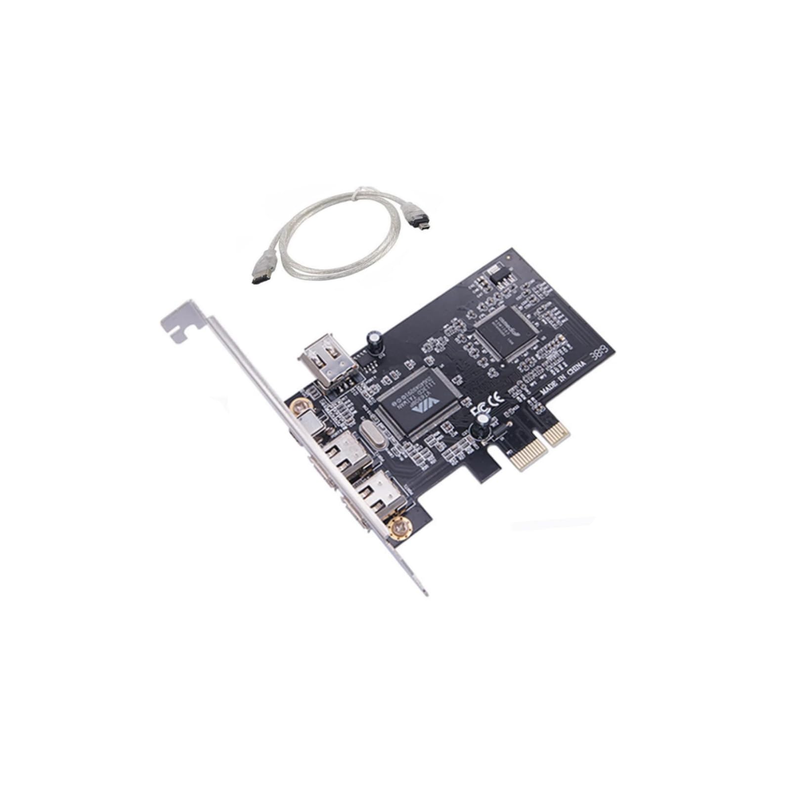 Amazon | PCIe 4 ポート 1394 Firewire 拡張カード PCI Ex1 外付け